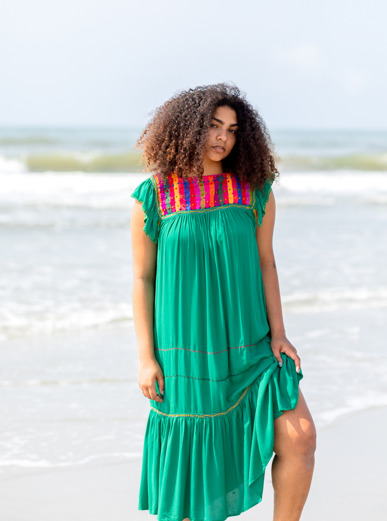 Marigold Midi Dress Teal Marigold Midi Dress Teal
