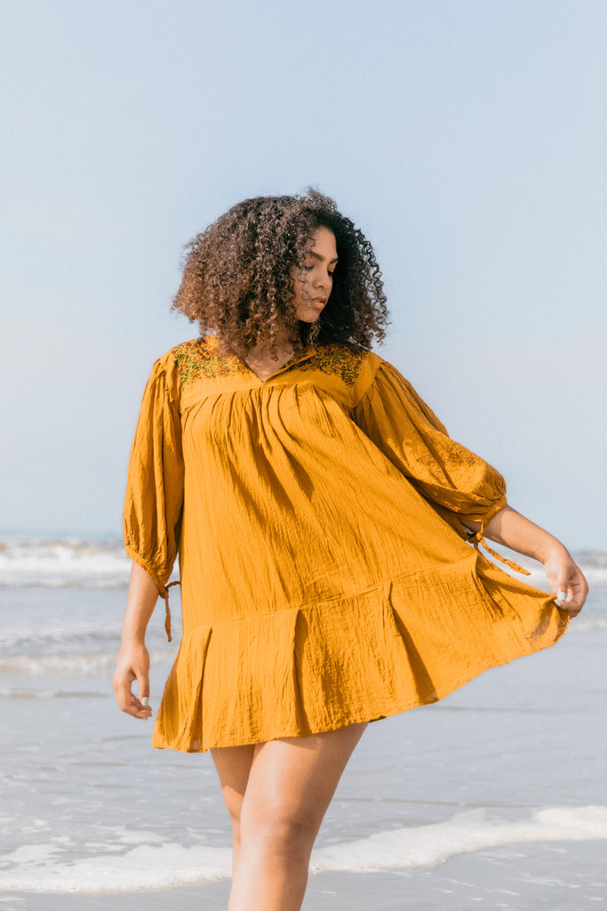 Oasis Embroidered Mini - Maize | Post Surf Collective Oasis Embroidered Mini - Maize | Post Surf Collective