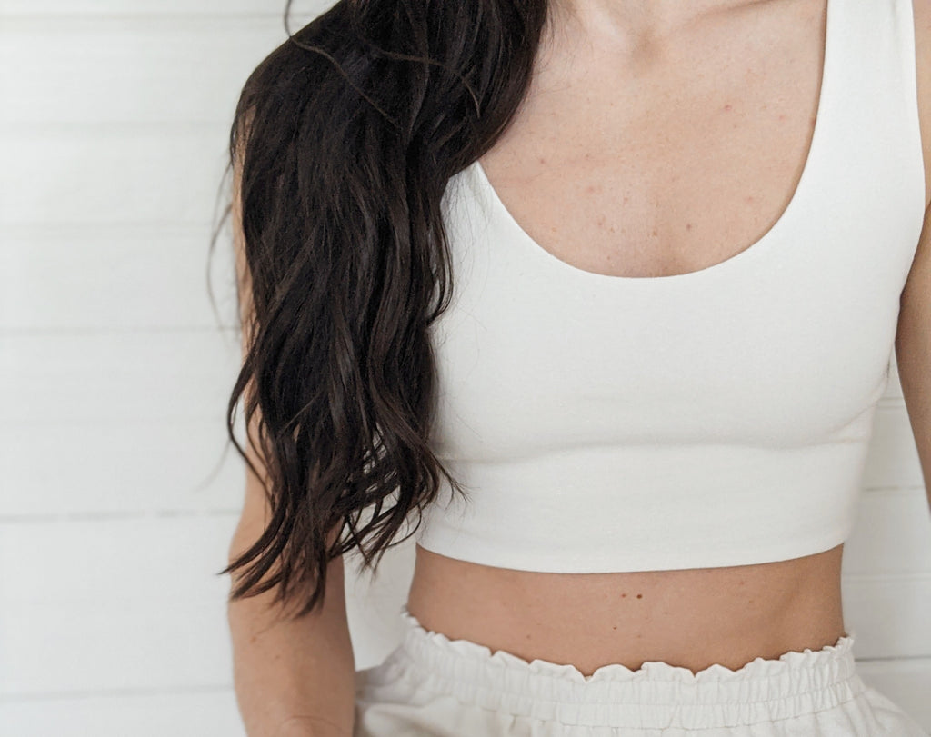 hemp tie back top - natural