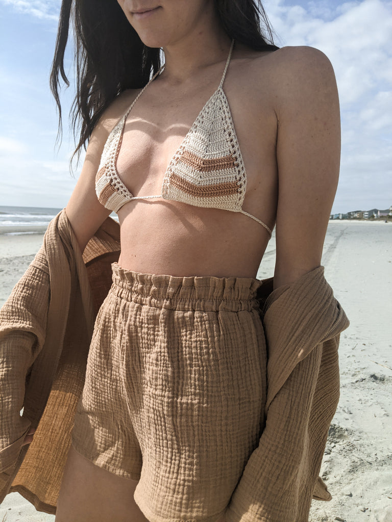 hand crocheted bikini top