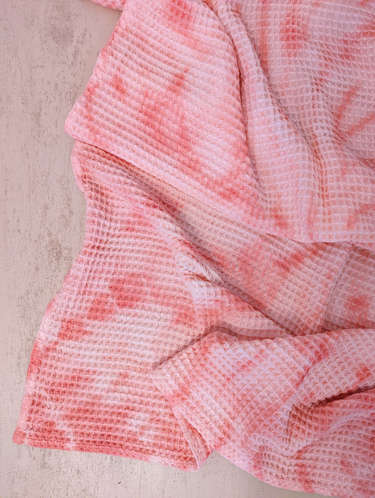 Tie Dye Softest Waffle Blanket - Watermelon