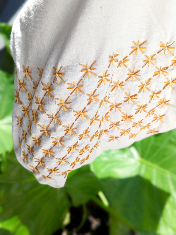 The Hand Embroidered  Dawn Tote - YELLOWS